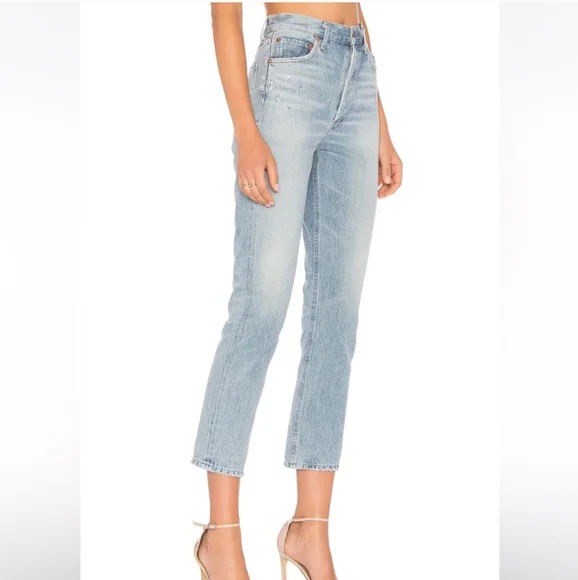 AGOLDE Riley SZ28 High Rise Straight Crop - Picture 2 of 12